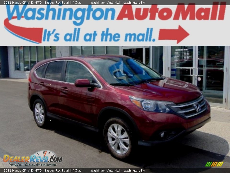 2012 Honda CR-V EX 4WD Basque Red Pearl II / Gray Photo #1