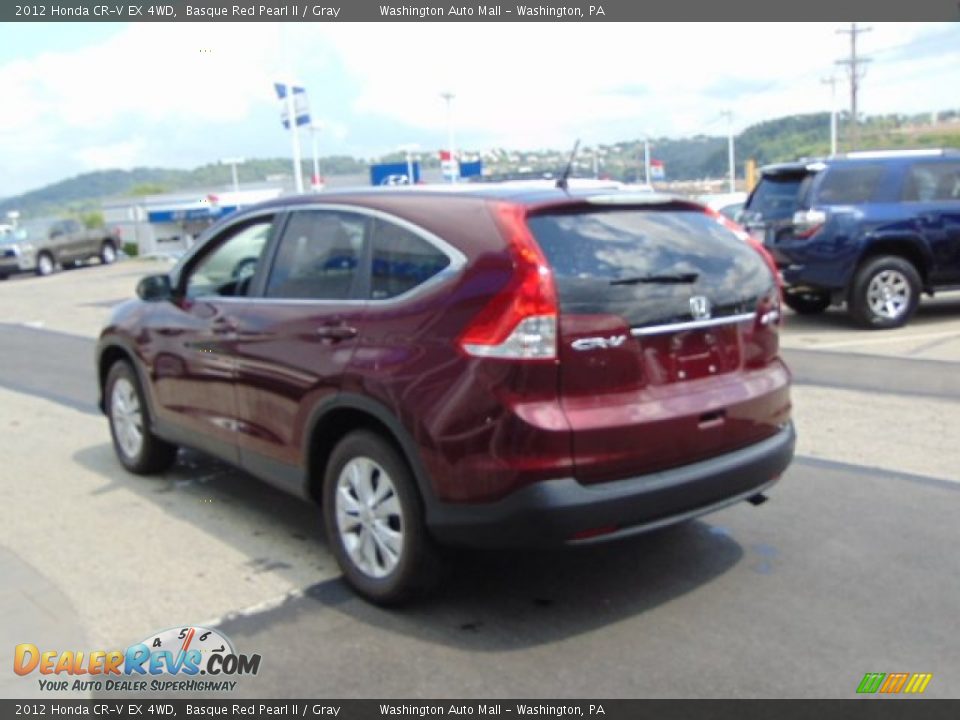 2012 Honda CR-V EX 4WD Basque Red Pearl II / Gray Photo #6