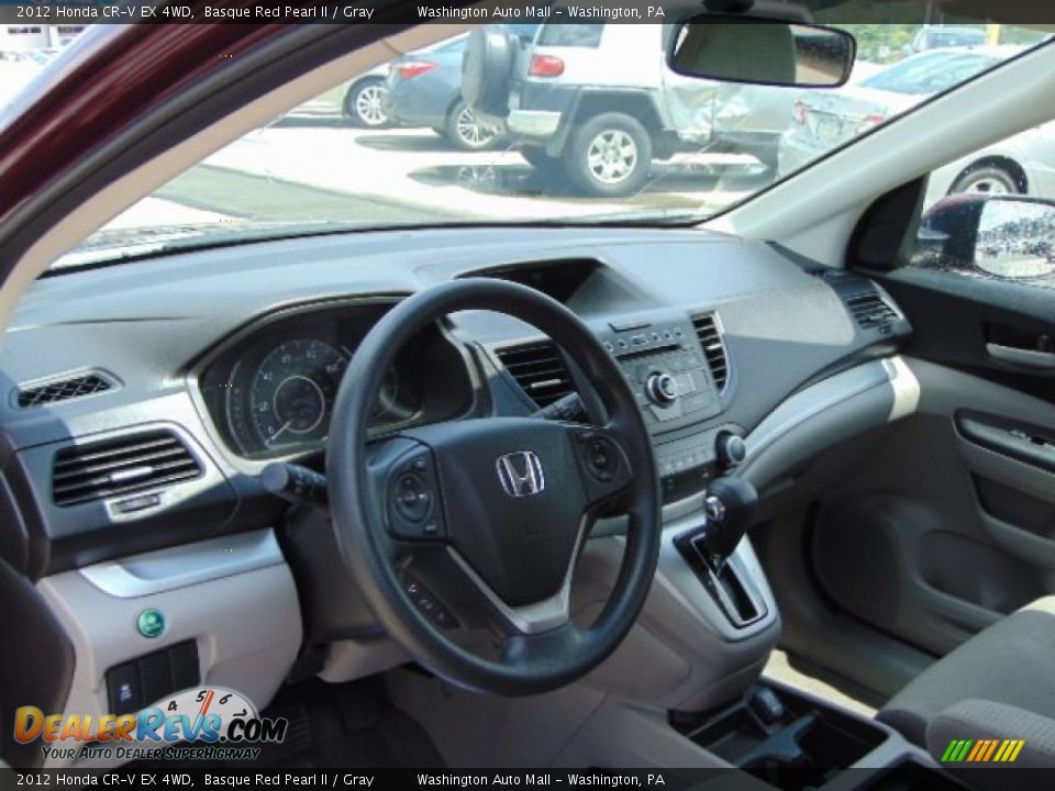 2012 Honda CR-V EX 4WD Basque Red Pearl II / Gray Photo #11