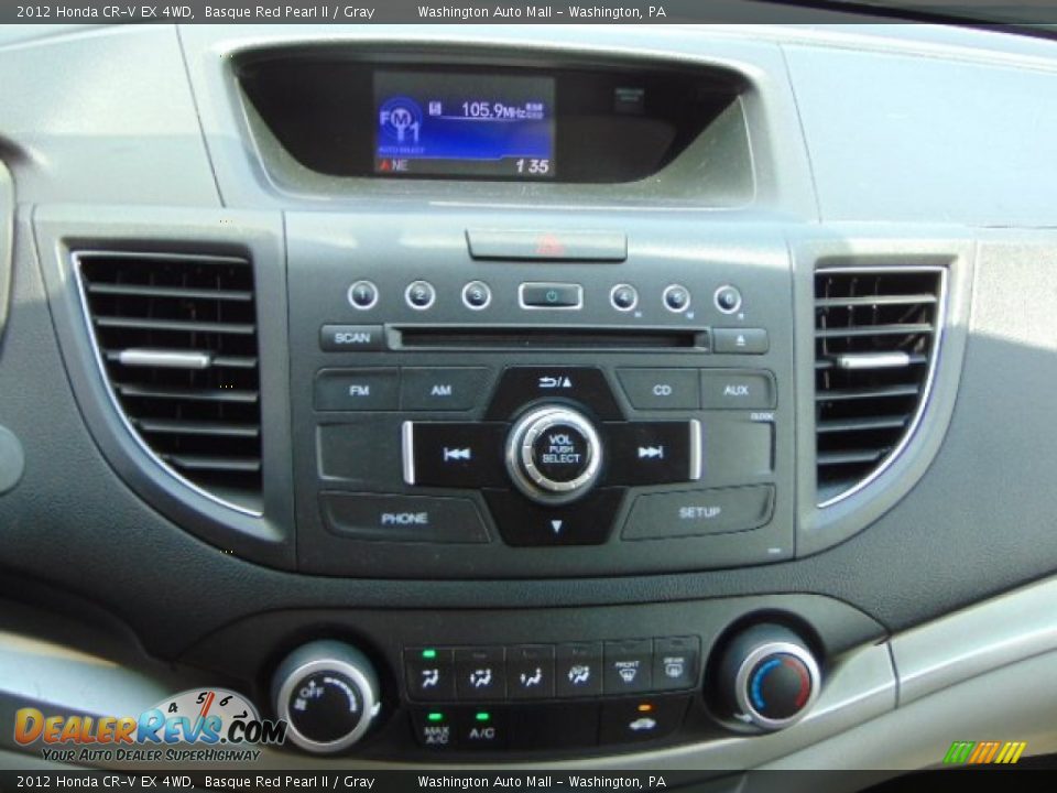 2012 Honda CR-V EX 4WD Basque Red Pearl II / Gray Photo #14