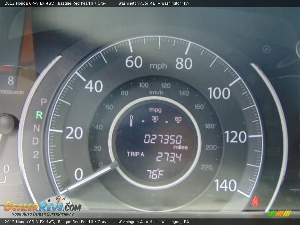 2012 Honda CR-V EX 4WD Basque Red Pearl II / Gray Photo #20
