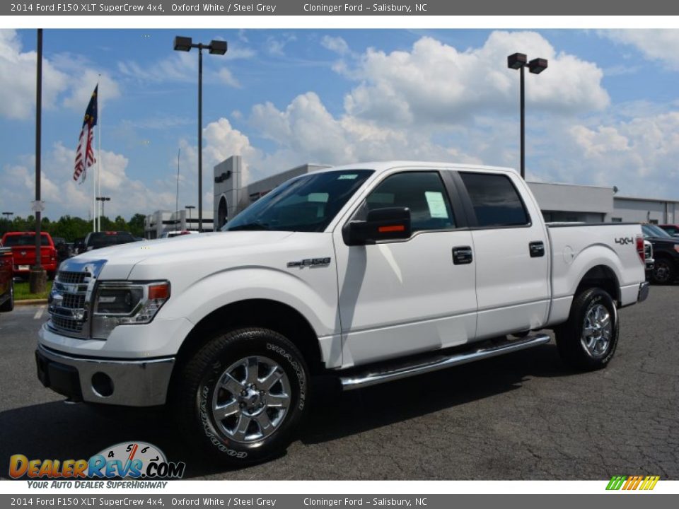2014 Ford F150 XLT SuperCrew 4x4 Oxford White / Steel Grey Photo #3