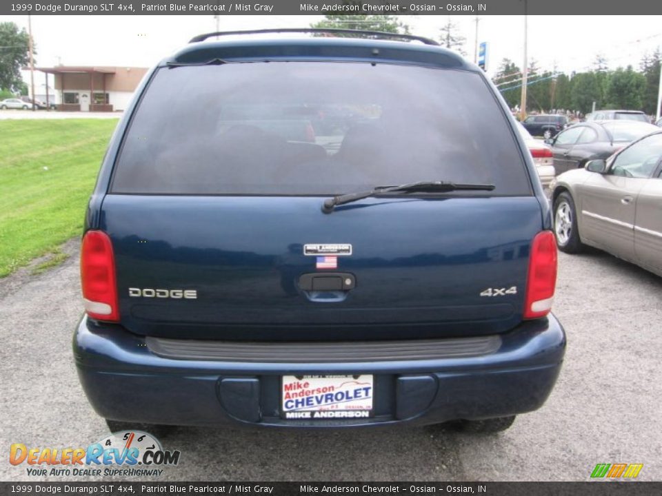 1999 Dodge Durango SLT 4x4 Patriot Blue Pearlcoat / Mist Gray Photo #16