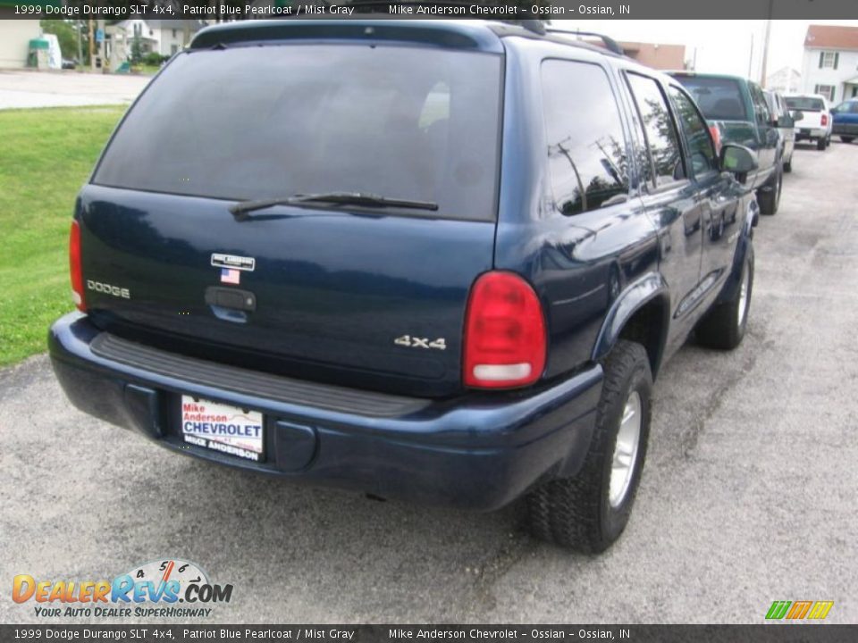 1999 Dodge Durango SLT 4x4 Patriot Blue Pearlcoat / Mist Gray Photo #17