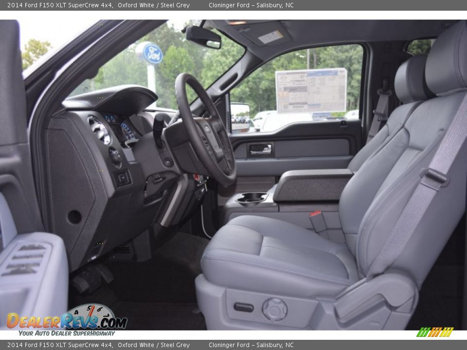 2014 Ford F150 XLT SuperCrew 4x4 Oxford White / Steel Grey Photo #6