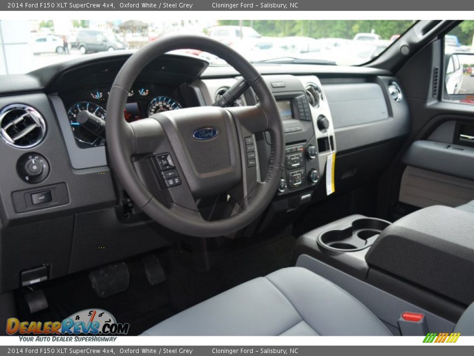 2014 Ford F150 XLT SuperCrew 4x4 Oxford White / Steel Grey Photo #7