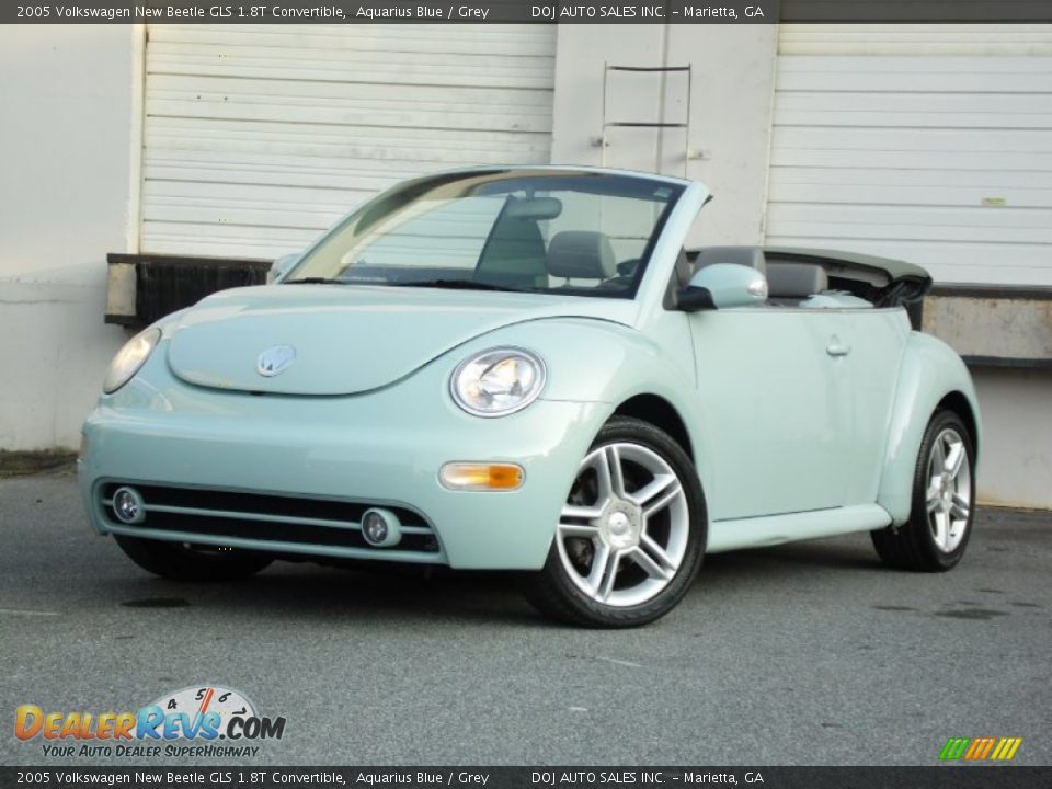 2005 Volkswagen New Beetle GLS 1.8T Convertible Aquarius Blue / Grey Photo #1