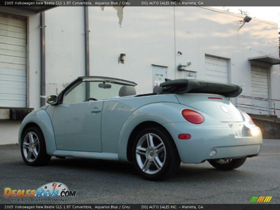 2005 Volkswagen New Beetle GLS 1.8T Convertible Aquarius Blue / Grey Photo #4