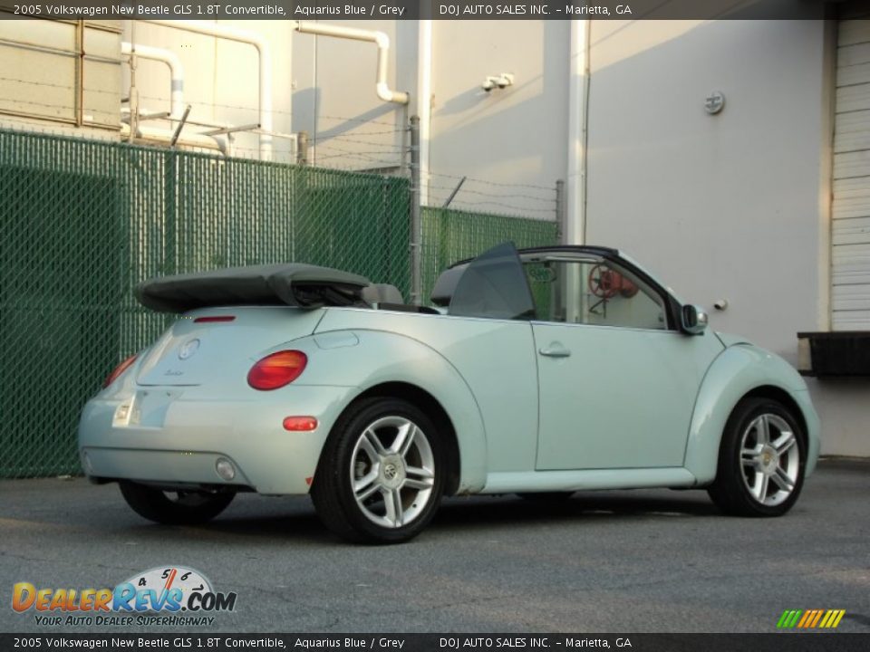 2005 Volkswagen New Beetle GLS 1.8T Convertible Aquarius Blue / Grey Photo #5