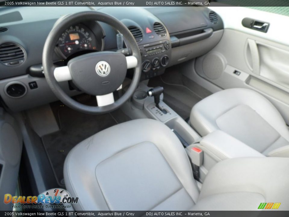 2005 Volkswagen New Beetle GLS 1.8T Convertible Aquarius Blue / Grey Photo #10