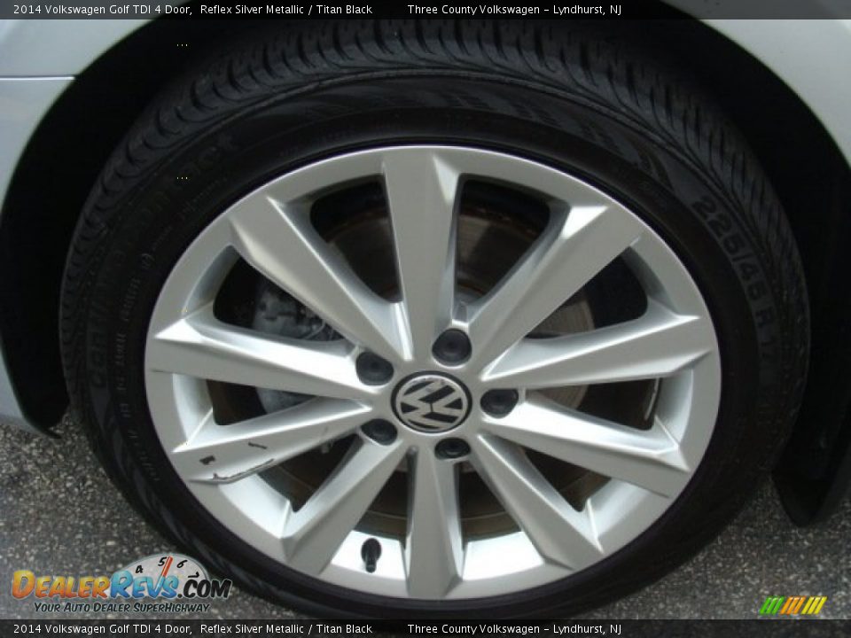 2014 Volkswagen Golf TDI 4 Door Reflex Silver Metallic / Titan Black Photo #15