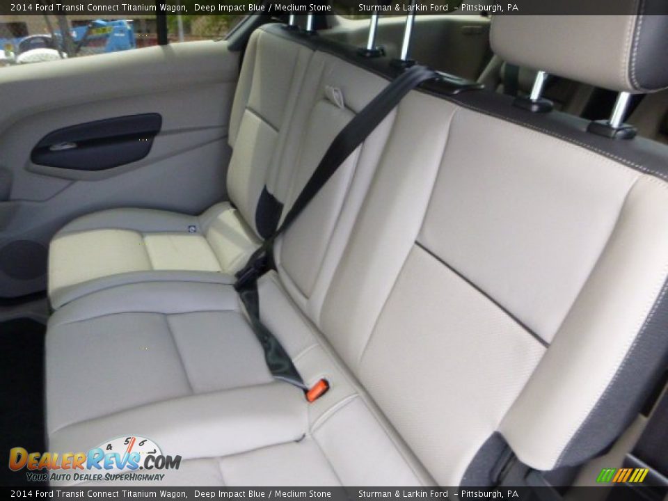 Rear Seat of 2014 Ford Transit Connect Titanium Wagon Photo #8