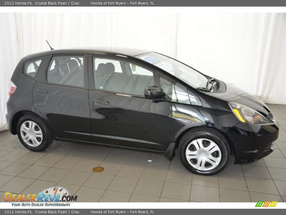 2011 Honda Fit Crystal Black Pearl / Gray Photo #5