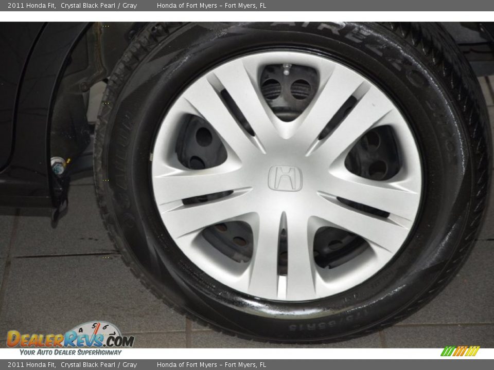 2011 Honda Fit Crystal Black Pearl / Gray Photo #9