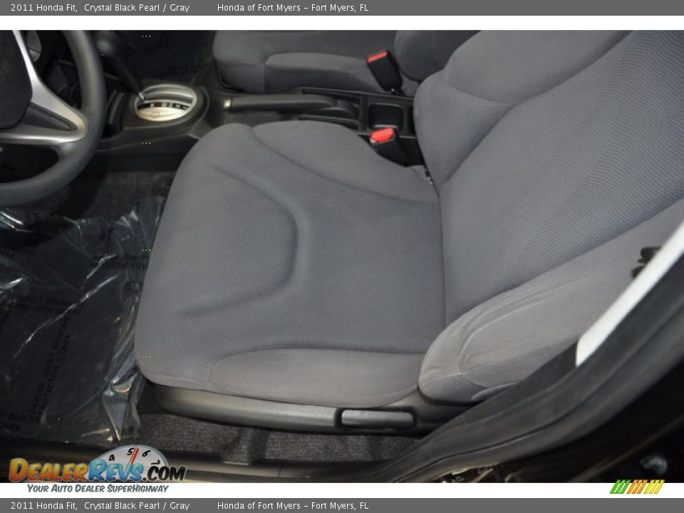 2011 Honda Fit Crystal Black Pearl / Gray Photo #13
