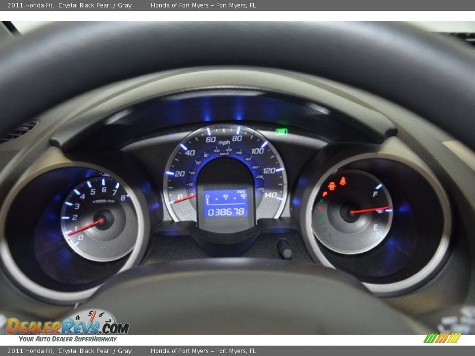 2011 Honda Fit Crystal Black Pearl / Gray Photo #16