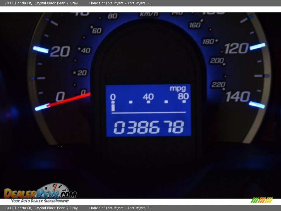 2011 Honda Fit Crystal Black Pearl / Gray Photo #17