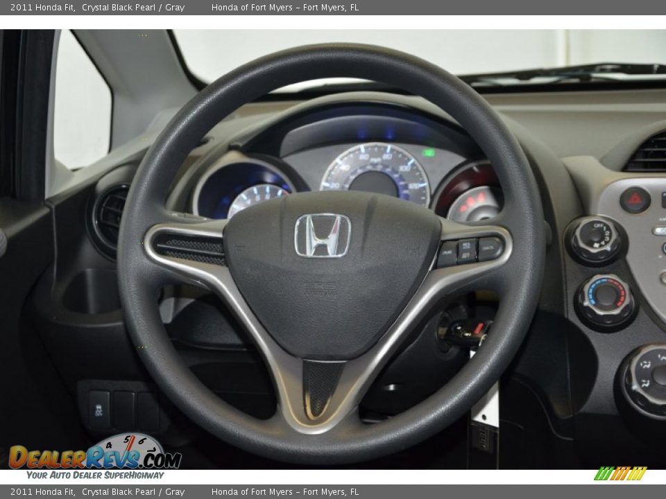 2011 Honda Fit Crystal Black Pearl / Gray Photo #22