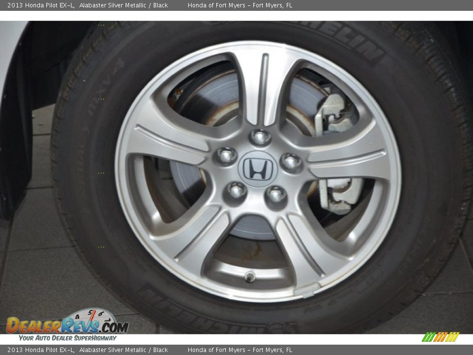 2013 Honda Pilot EX-L Alabaster Silver Metallic / Black Photo #3