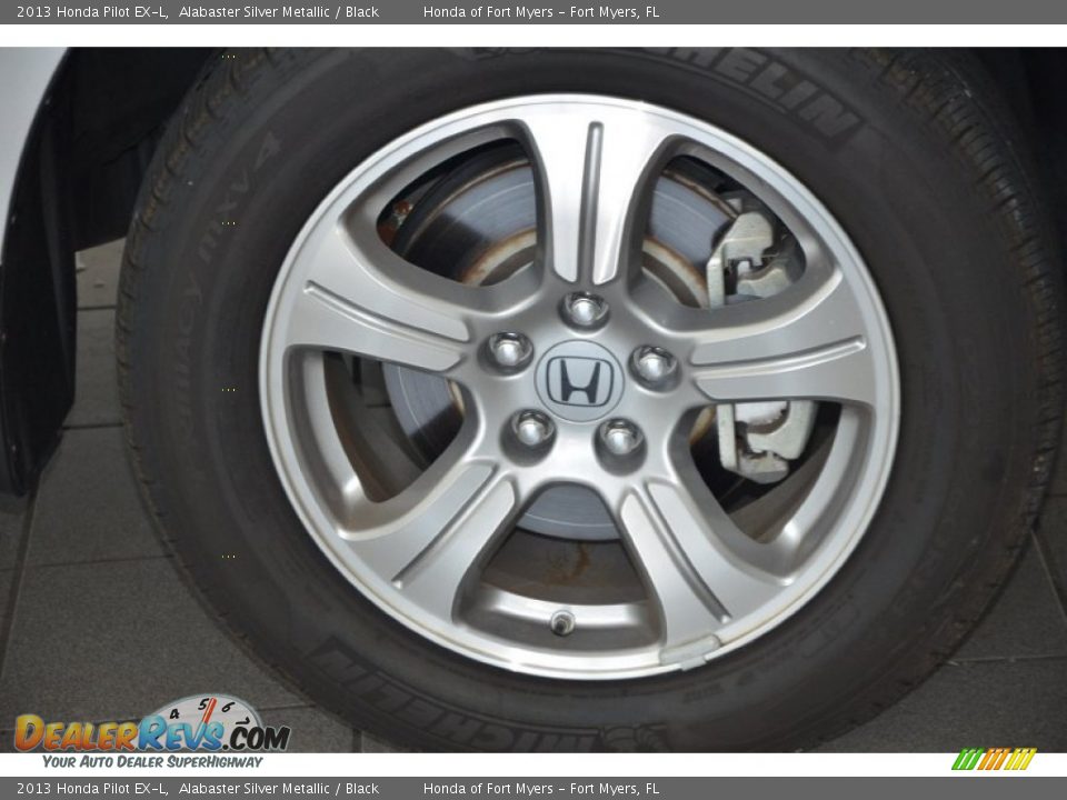 2013 Honda Pilot EX-L Alabaster Silver Metallic / Black Photo #4