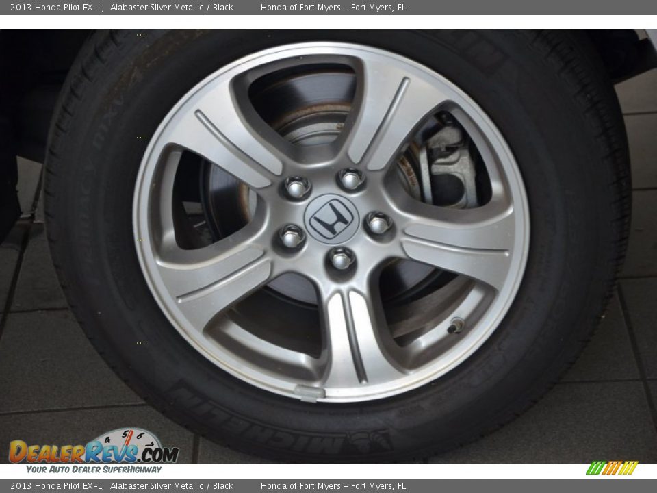 2013 Honda Pilot EX-L Alabaster Silver Metallic / Black Photo #8