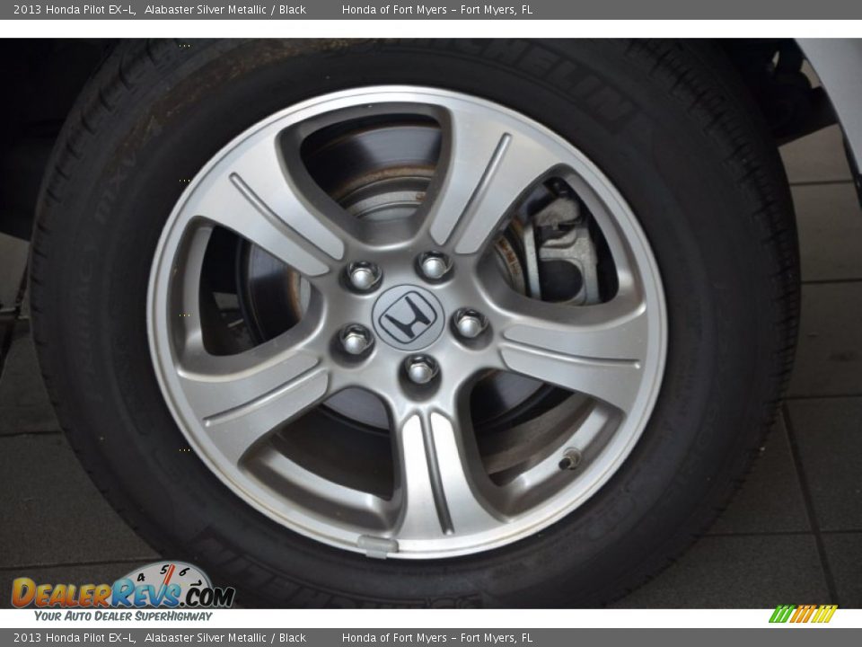 2013 Honda Pilot EX-L Alabaster Silver Metallic / Black Photo #9