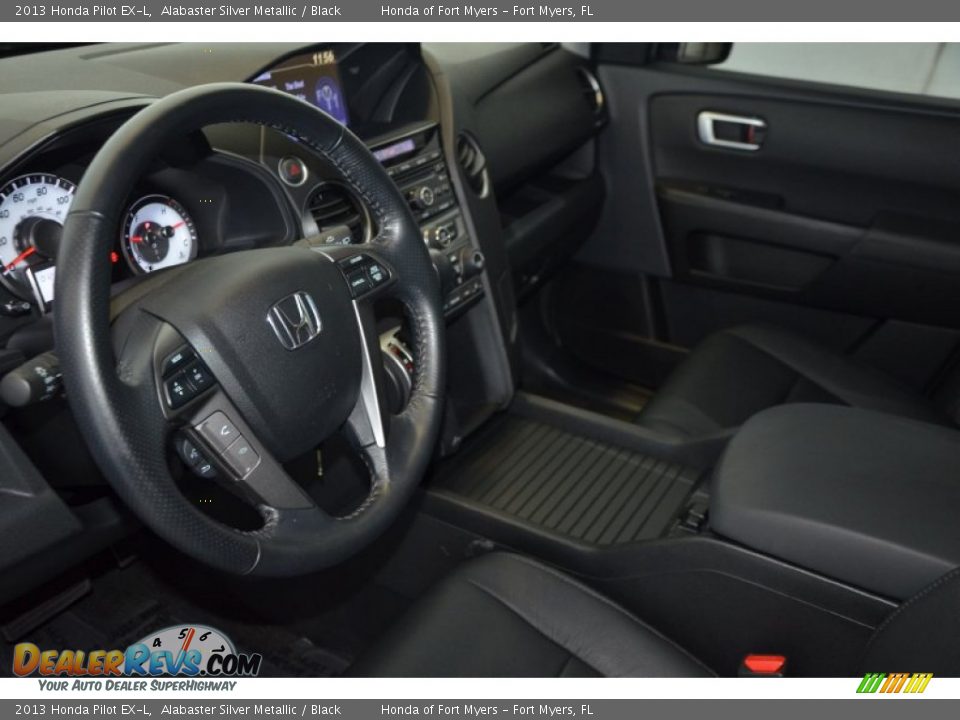 2013 Honda Pilot EX-L Alabaster Silver Metallic / Black Photo #12