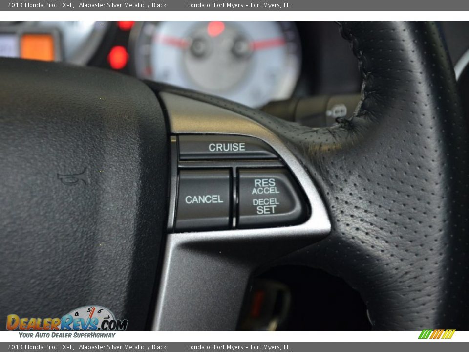 2013 Honda Pilot EX-L Alabaster Silver Metallic / Black Photo #18