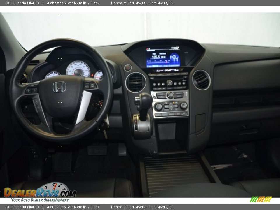 2013 Honda Pilot EX-L Alabaster Silver Metallic / Black Photo #24