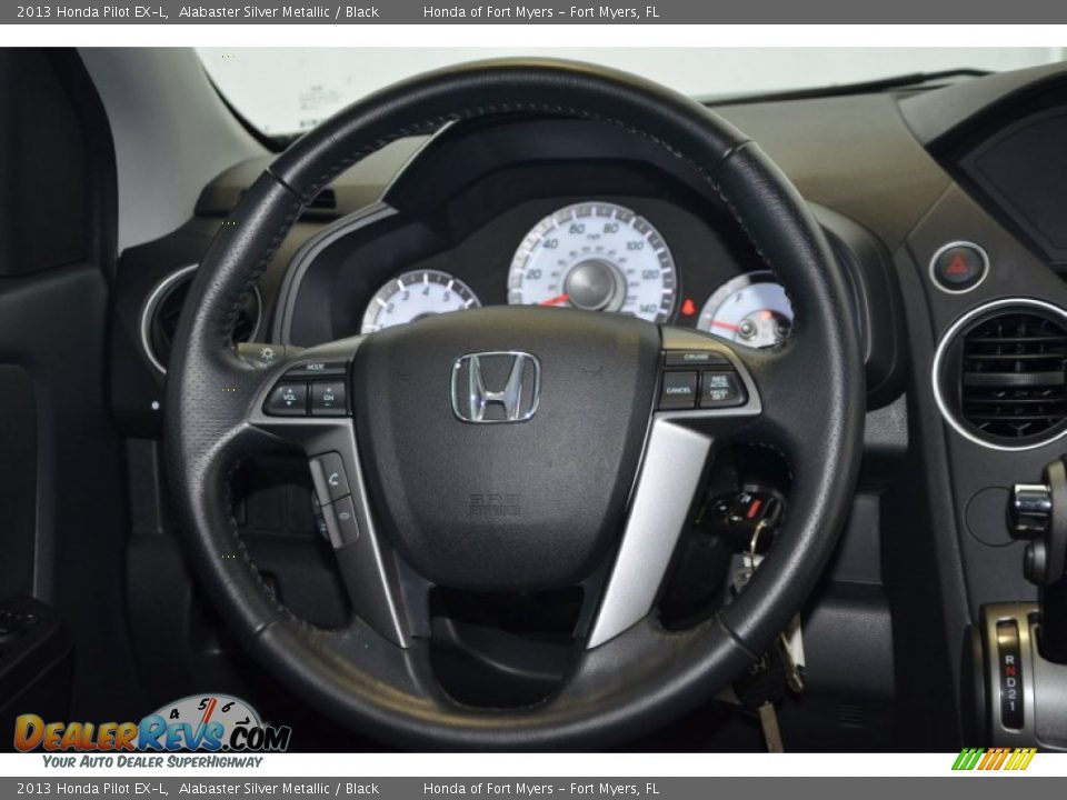 2013 Honda Pilot EX-L Alabaster Silver Metallic / Black Photo #25