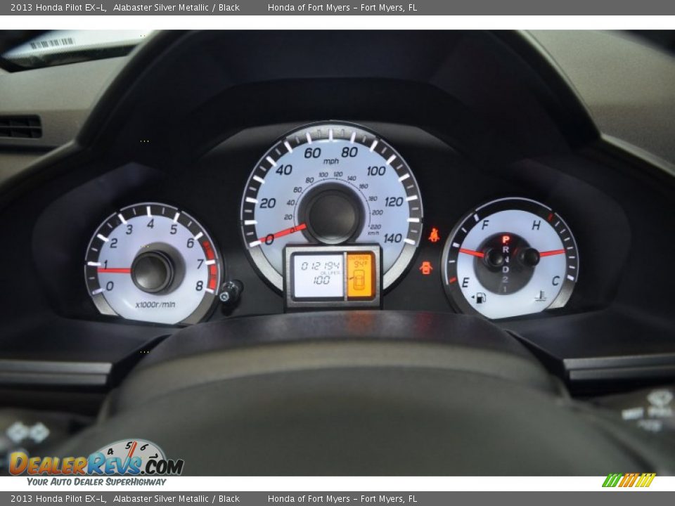 2013 Honda Pilot EX-L Alabaster Silver Metallic / Black Photo #35