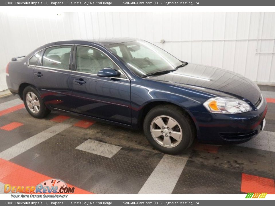 2008 Chevrolet Impala LT Imperial Blue Metallic / Neutral Beige Photo #14