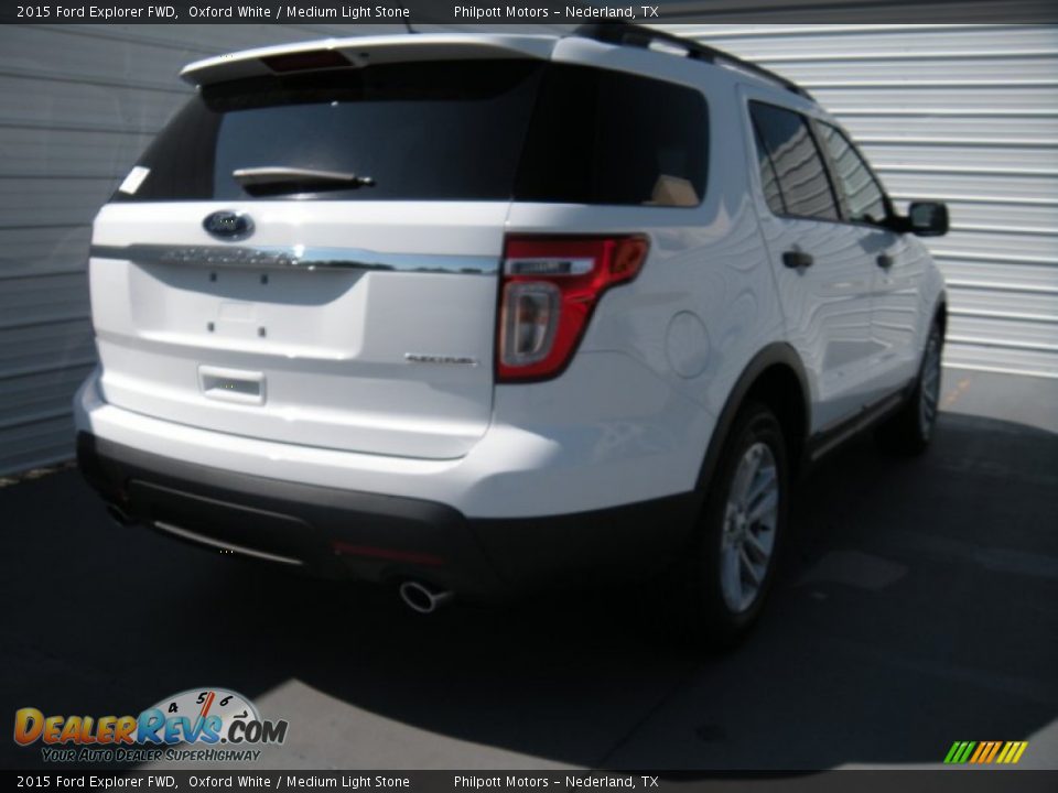 2015 Ford Explorer FWD Oxford White / Medium Light Stone Photo #4