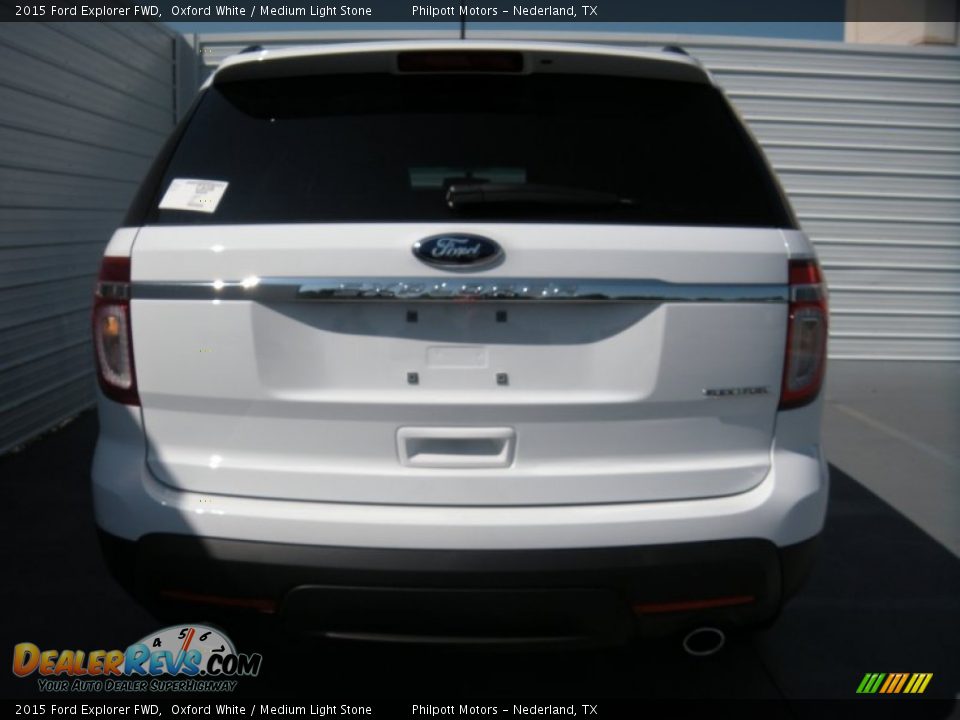 2015 Ford Explorer FWD Oxford White / Medium Light Stone Photo #5