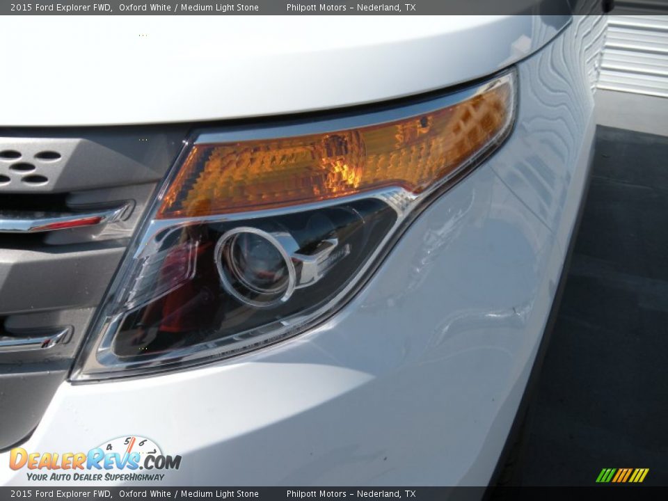 2015 Ford Explorer FWD Oxford White / Medium Light Stone Photo #9