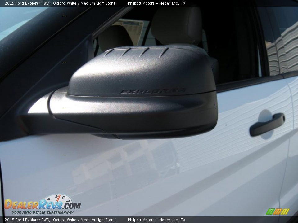 2015 Ford Explorer FWD Oxford White / Medium Light Stone Photo #12