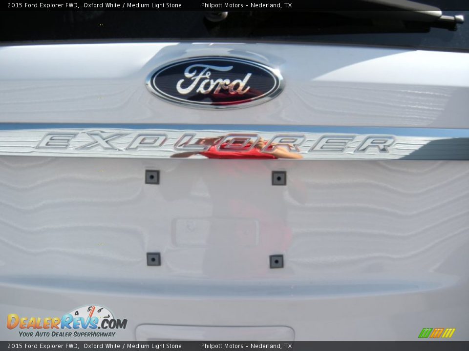 2015 Ford Explorer FWD Oxford White / Medium Light Stone Photo #13