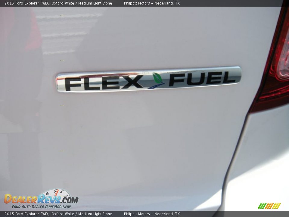 2015 Ford Explorer FWD Oxford White / Medium Light Stone Photo #14