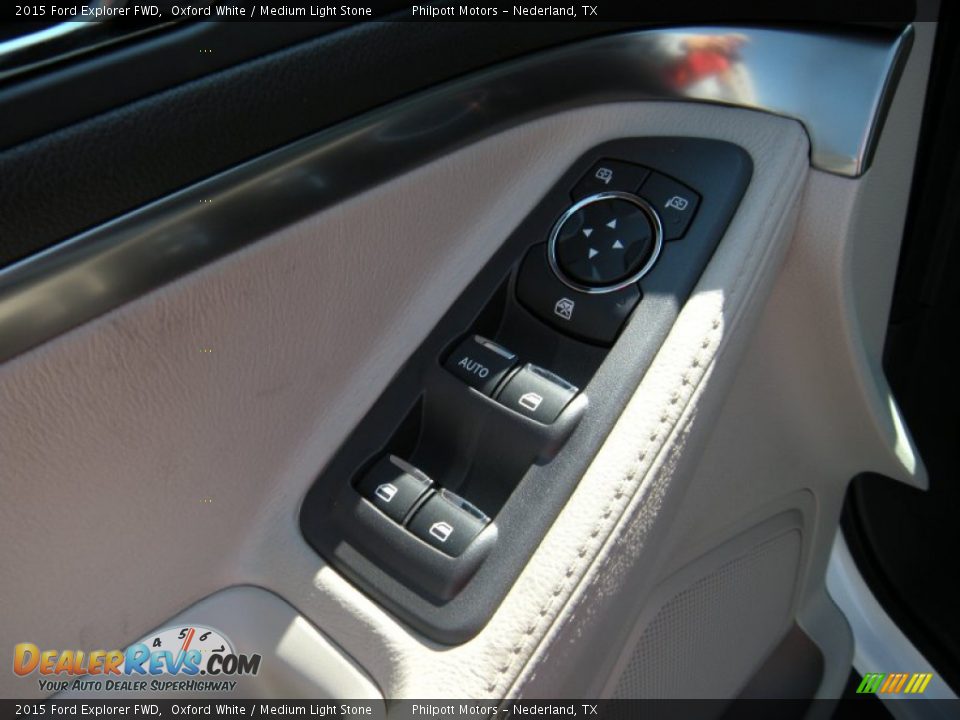 2015 Ford Explorer FWD Oxford White / Medium Light Stone Photo #23