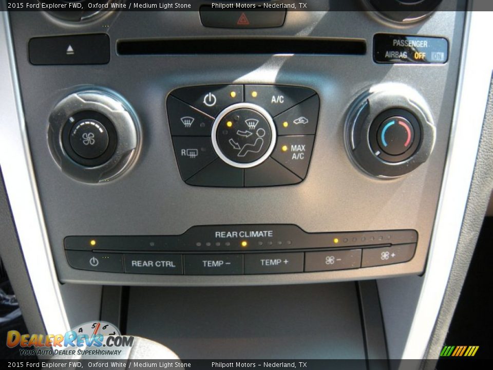 2015 Ford Explorer FWD Oxford White / Medium Light Stone Photo #29