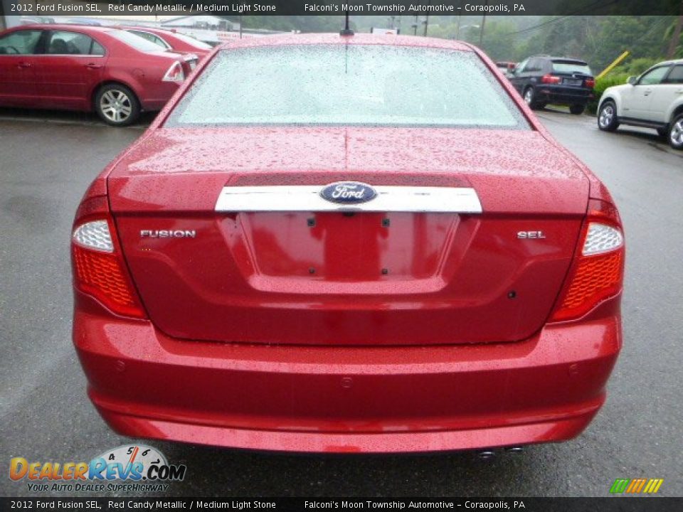 2012 Ford Fusion SEL Red Candy Metallic / Medium Light Stone Photo #3