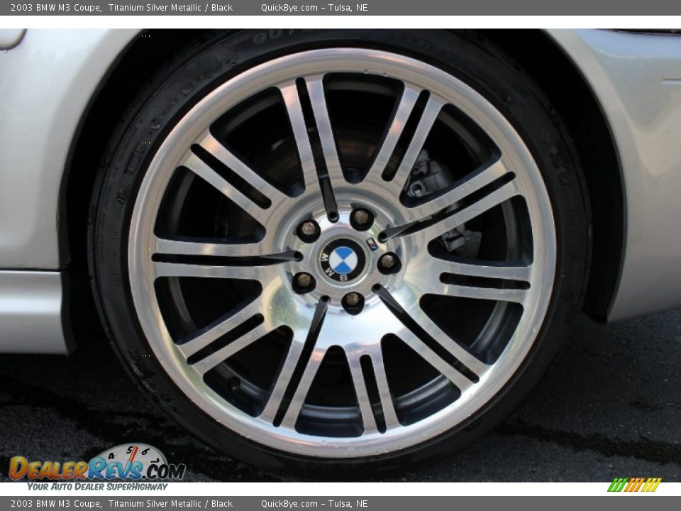 2003 BMW M3 Coupe Titanium Silver Metallic / Black Photo #13