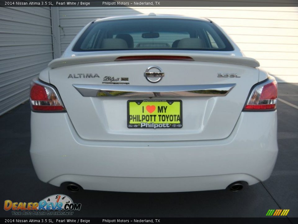 2014 Nissan Altima 3.5 SL Pearl White / Beige Photo #5
