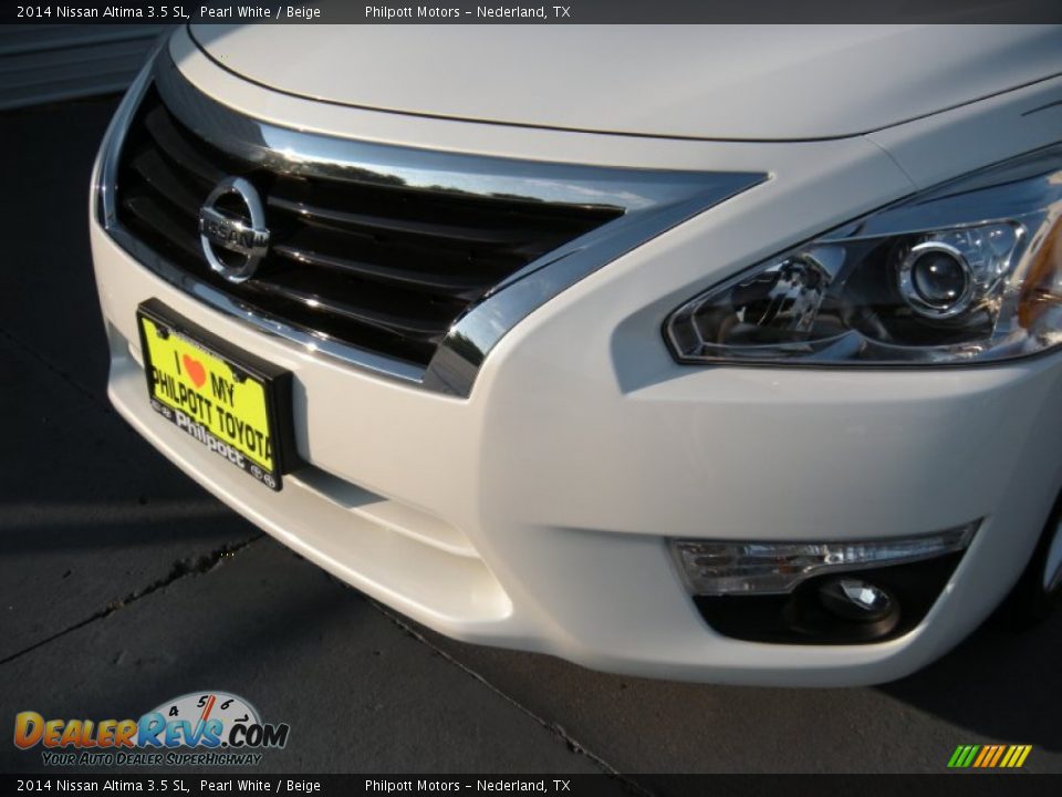 2014 Nissan Altima 3.5 SL Pearl White / Beige Photo #10