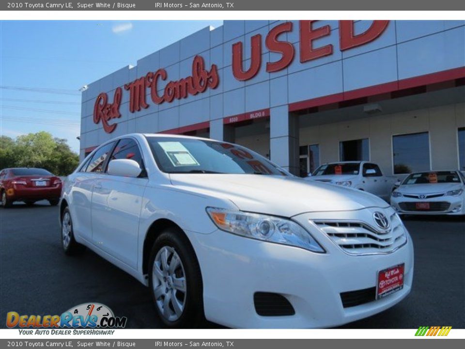 2010 Toyota Camry LE Super White / Bisque Photo #1