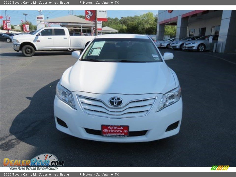 2010 Toyota Camry LE Super White / Bisque Photo #2