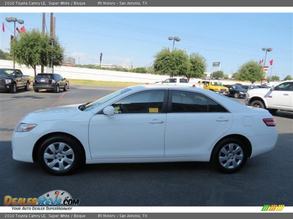 2010 Toyota Camry LE Super White / Bisque Photo #4
