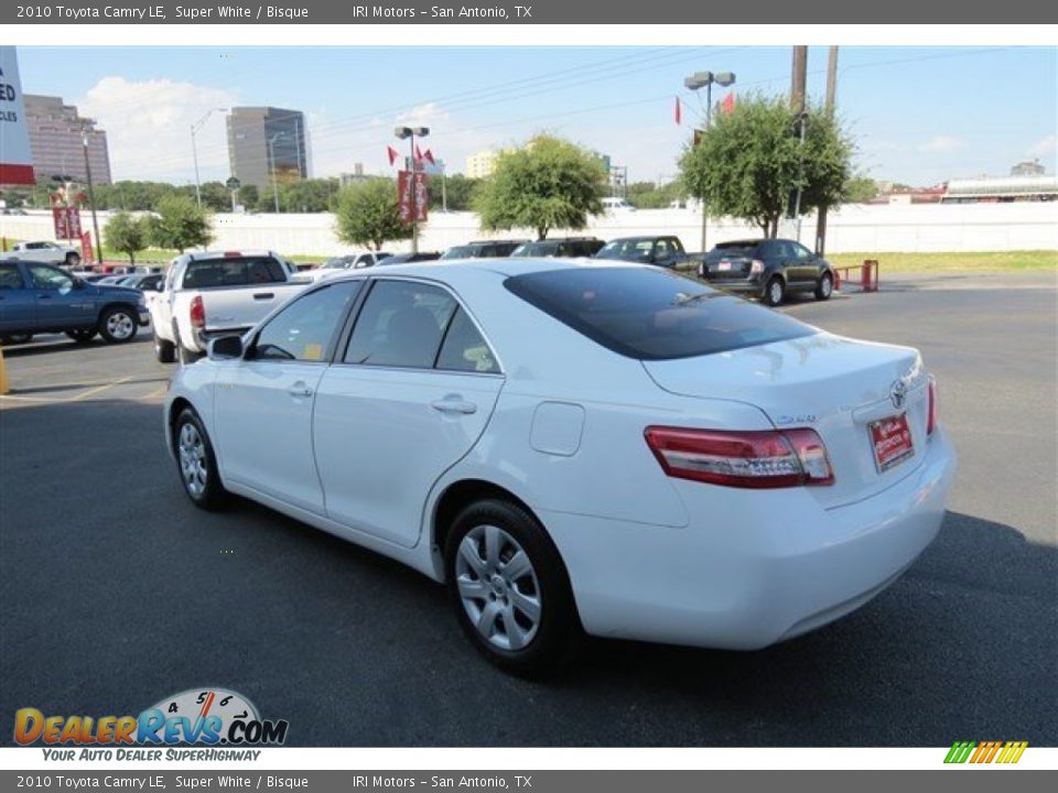2010 Toyota Camry LE Super White / Bisque Photo #5