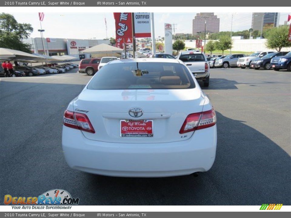 2010 Toyota Camry LE Super White / Bisque Photo #6