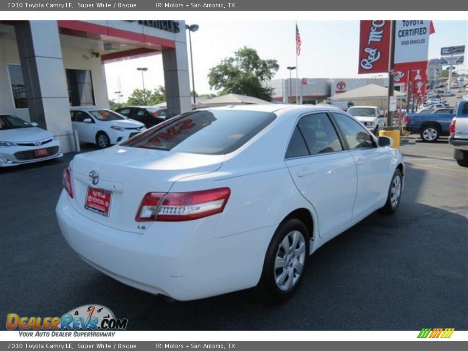 2010 Toyota Camry LE Super White / Bisque Photo #7